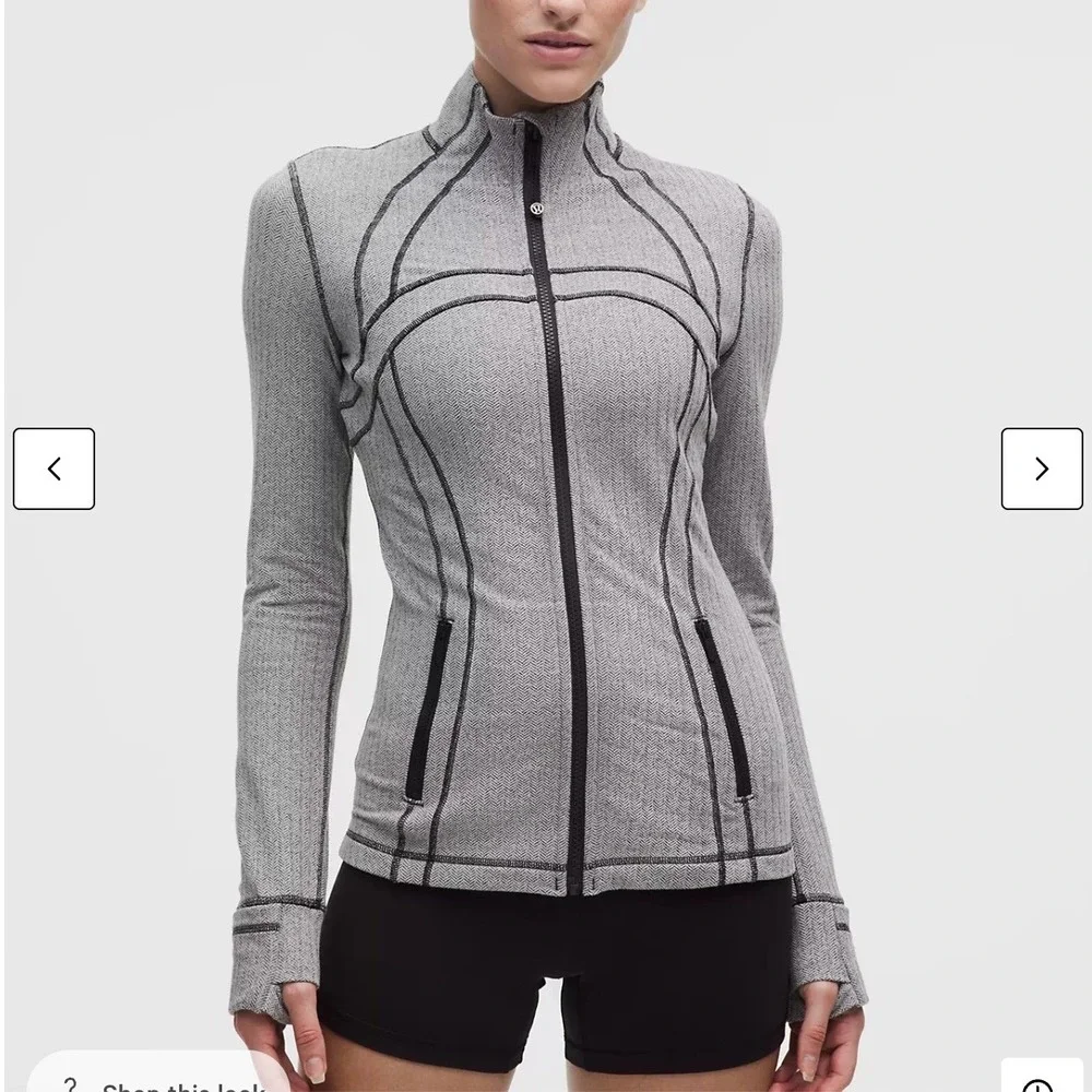 Lululemon Define Jacket‎ – Herringbone / Black & White – Size 4